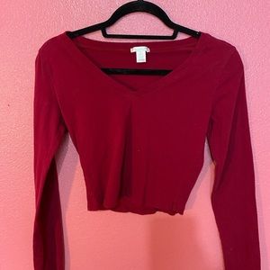 Red crop top
